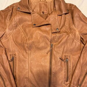 Max Studio Tan Faux Leather Jacket